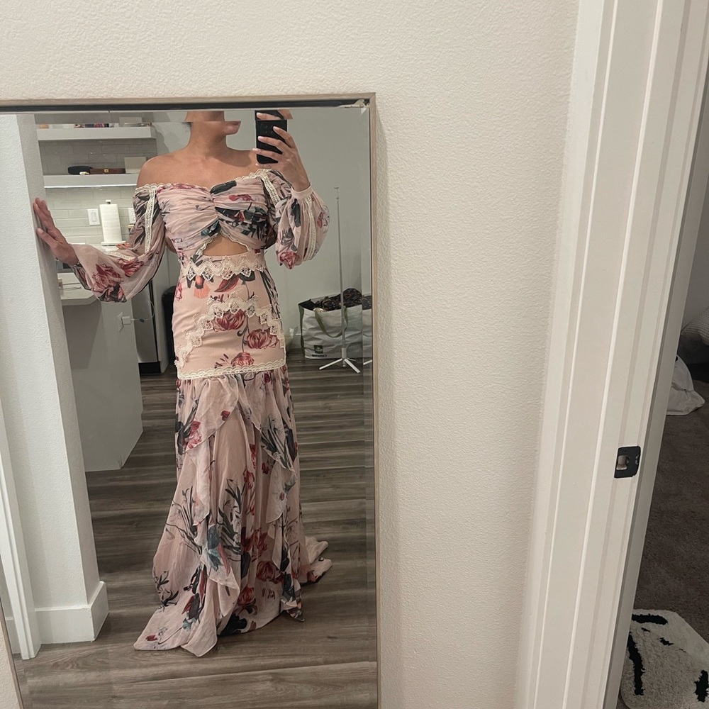 Patbo Floral Off-Shoulder Maxi Dress